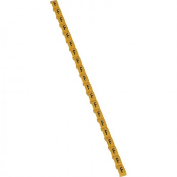 Маркер LEGRAND Duplix чёрная маркировка на желтом фоне заглавная буква F