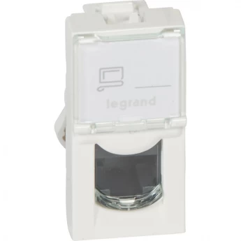 Розетка LEGRAND RJ 45 Программа Mosaic категория 5е UTP 1 модуль белый