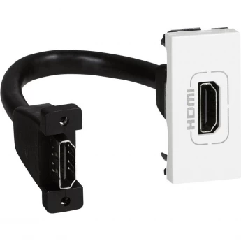 Розетка LEGRAND HDMI Mosaic 1 модуль оборудована шнуром белый