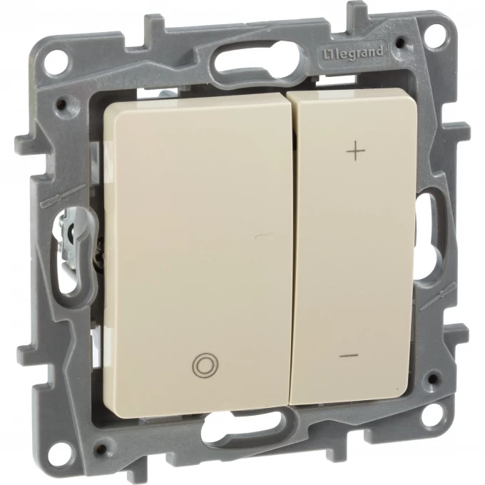 Светорегулятор LEGRAND нажимной Etika 400 Вт слоновая кость 672318 Светорегулятор LEGRAND нажимной Etika 400 Вт слоновая кость 672318