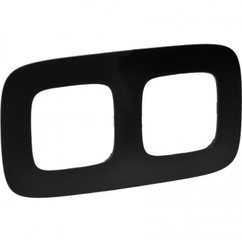 Рамка LEGRAND Valena ALLURE 2-постовая универсальная матовый черный