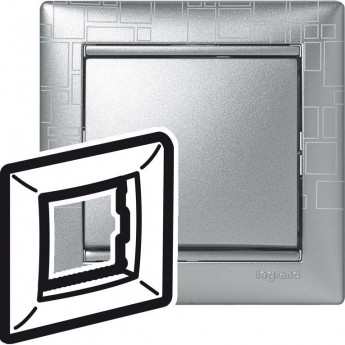 Рамка LEGRAND Valena 1 пост алюминий модерн