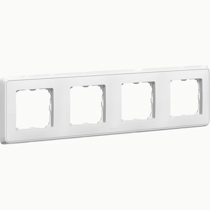 Рамка LEGRAND Cariva 4 поста горизонтальный/вертикальный монтаж белый 773654