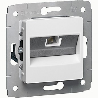 Телефонная розетка LEGRAND Cariva RJ11 4 контакта 1 выход белый