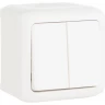Двухклавишный выключатель LEGRAND Quteo 10 A 250 В IP 44 белый 782302