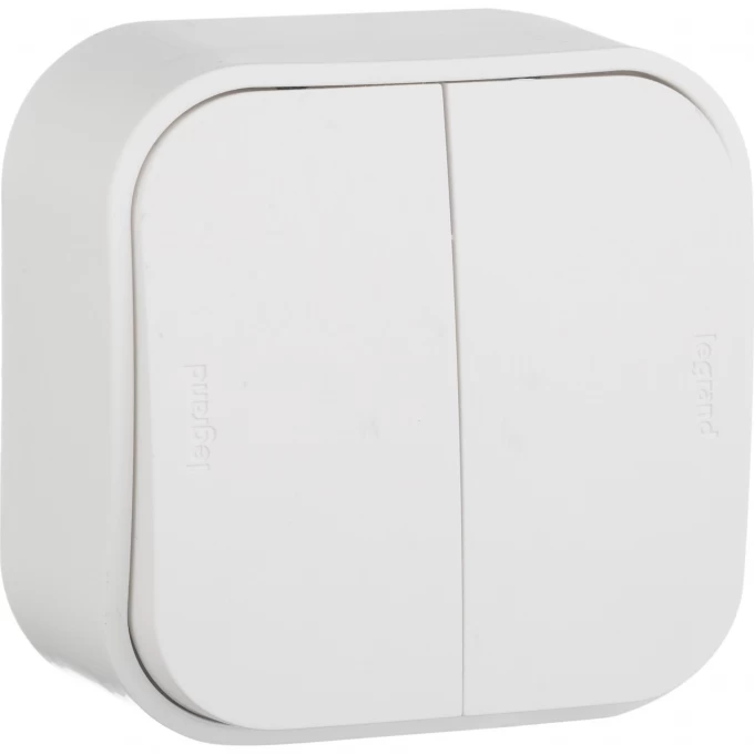 Переключатель LEGRAND Quteo двухклавишный на 2 направления белый 782206 Переключатель LEGRAND Quteo двухклавишный на 2 направления белый 782206