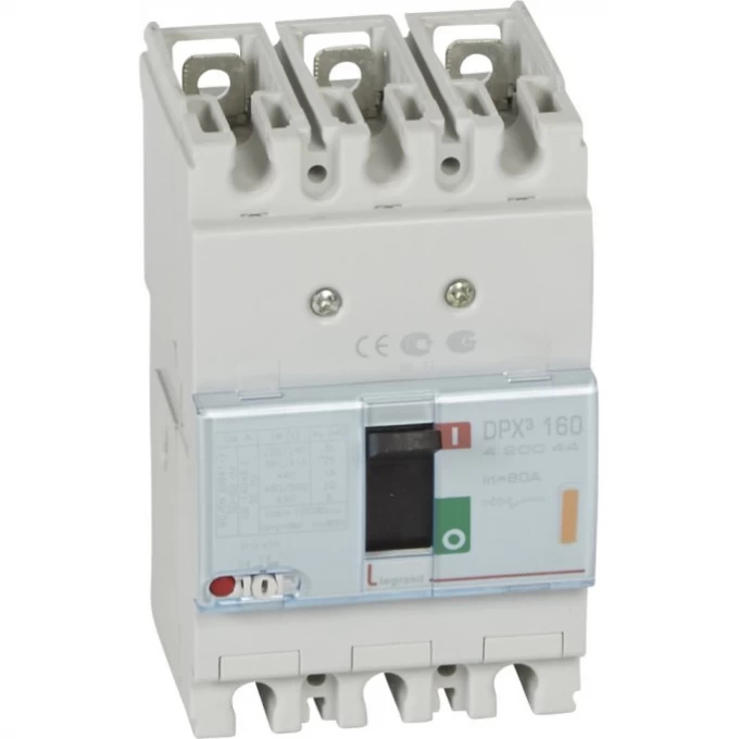 Автоматический выключатель LEGRAND DPX3 160 3Р 80А 25кА 420044 Автоматический выключатель LEGRAND DPX3 160 3Р 80А 25кА 420044