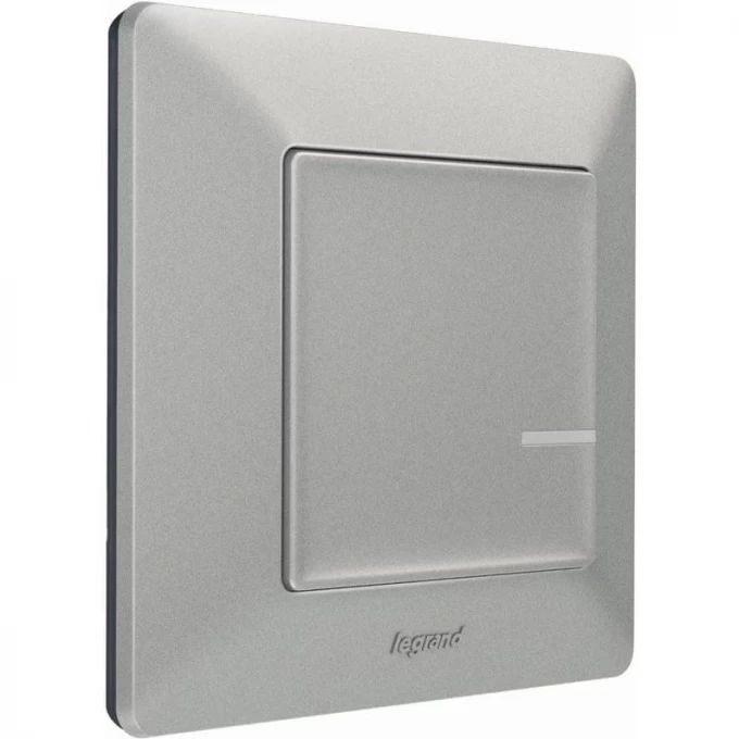 Умный беспроводной выключатель LEGRAND Valena Life with NETATMO 1-клавишный, алюминий 752385 Умный беспроводной выключатель LEGRAND Valena Life with NETATMO 1-клавишный, алюминий 752385