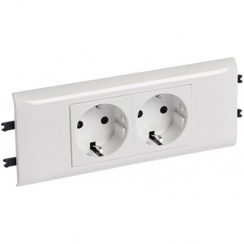 Розетка LEGRAND 2 х 2К+3 Программа Mosaic для установки в кабель-канале автоматические клеммы стандартная белая